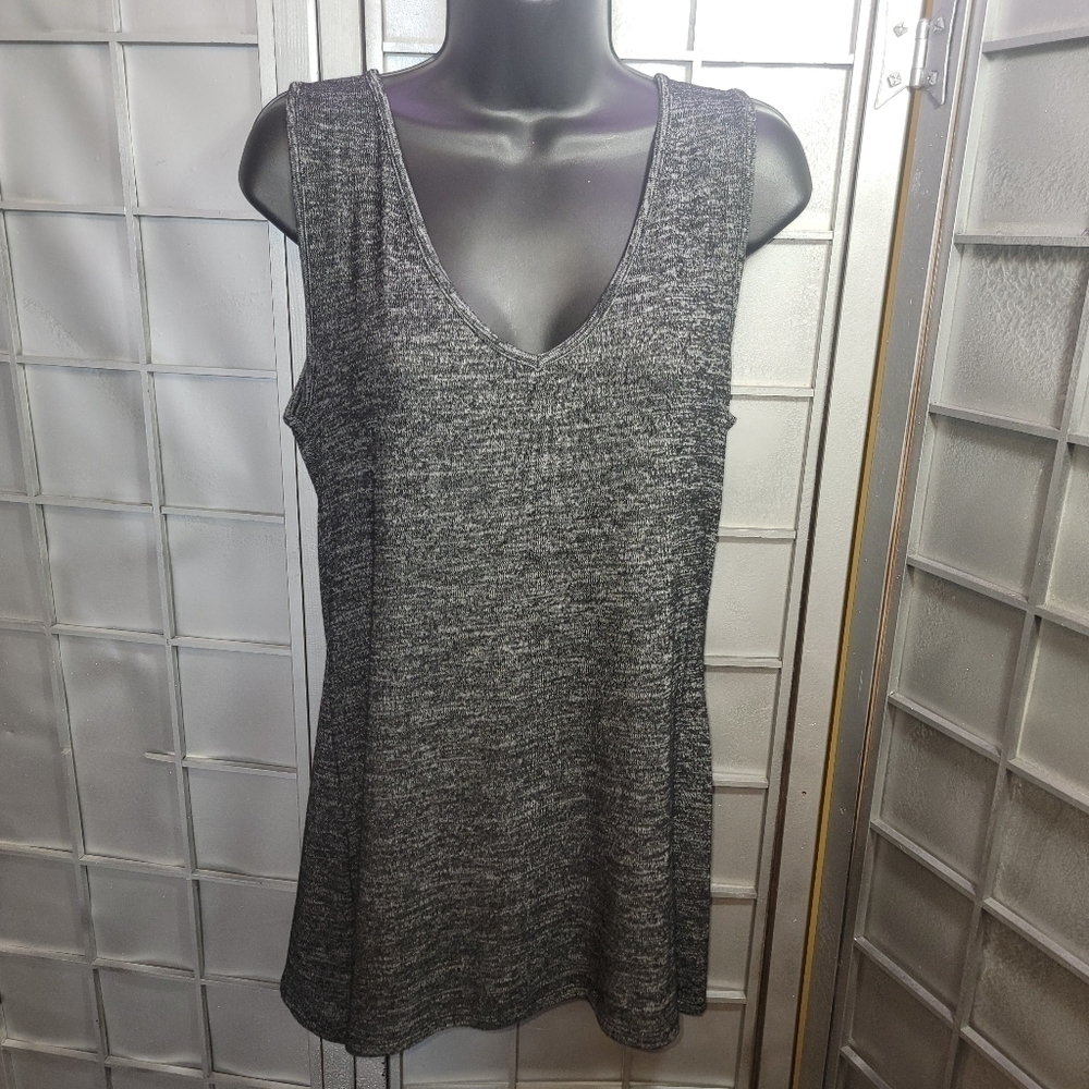 Plush size large black tank top with lace on back